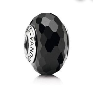 Pandora Black Faceted Murano Glass Charm